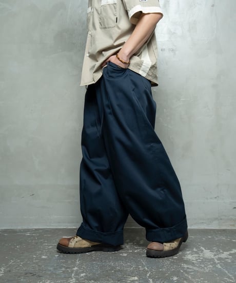 Hatsunex レクタングルツイルパンツ（ネイビー）