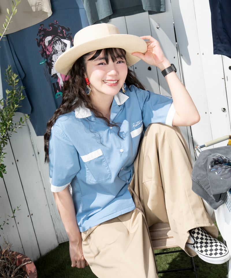 Hatsunex meets Isamu Gakiya オールディーズボウリングシャツ（ライト