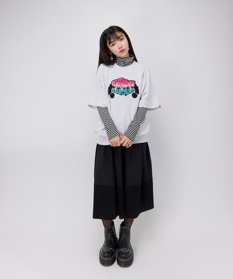 Hatsunex サガラ刺繍ライトオンススウェットTシャツ（アッシュ）
