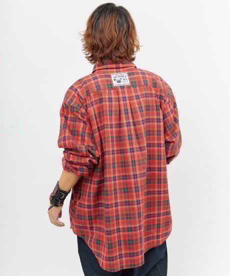 LIMITEDオーバーサイズチェックシャツ（RED×RED）