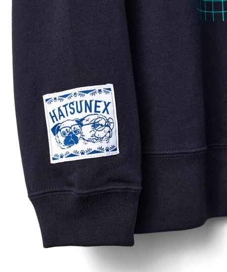 “モールス”ビッグシルエット刺繍スウェット（ネイビー）