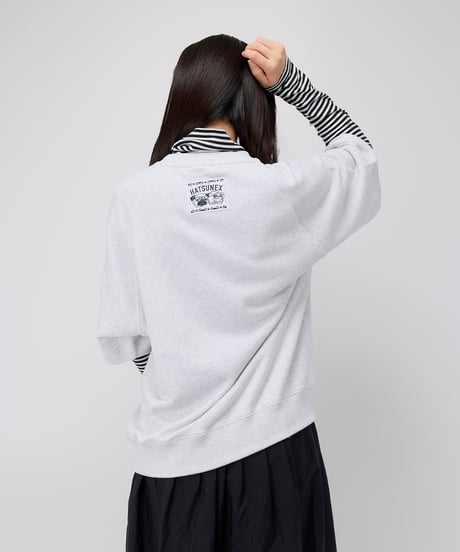 Hatsunex サガラ刺繍ライトオンススウェットTシャツ（アッシュ）