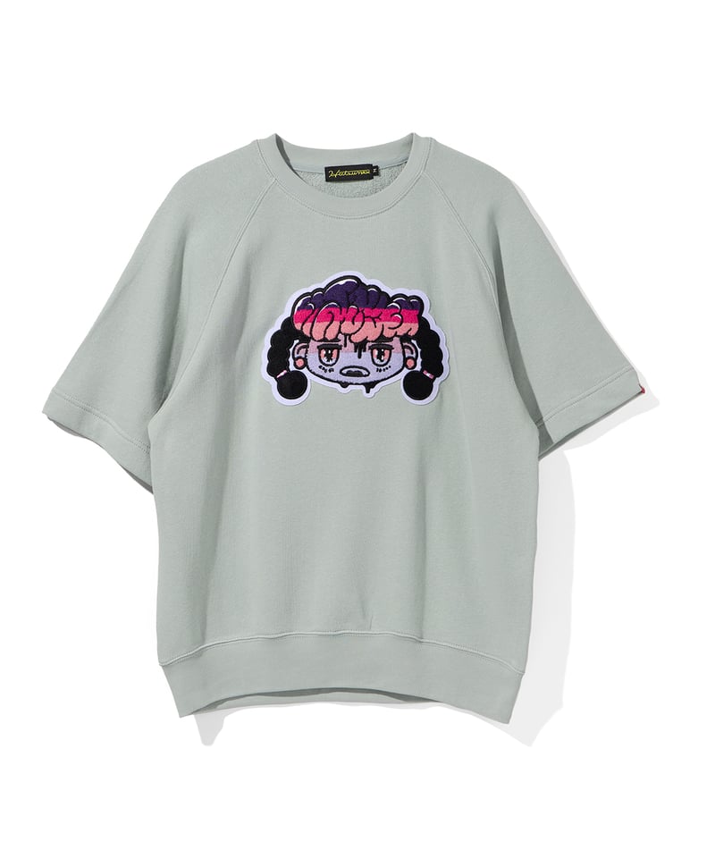 Hatsunex サガラ刺繍ライトオンススウェットTシャツ(スモーキー Hatsunex サガラ刺繍ライトオンススウェットTシャツ(スモーキー