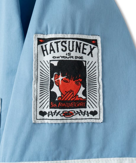 Hatsunex meets Isamu Gakiya オールディーズボウリングシャツ（ライトブルー）