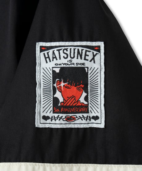 Hatsunex meets Isamu Gakiya オールディーズボウリングシャツ（ブラック）