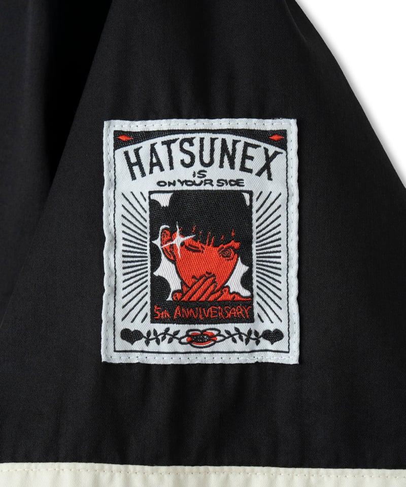Hatsunex meets Isamu Gakiya オールディーズボウリングシャツ（ブラッ