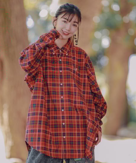 LIMITEDオーバーサイズチェックシャツ（RED×RED）