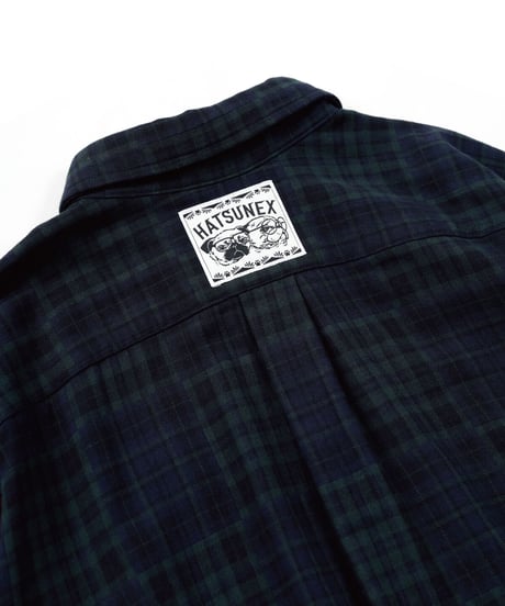 LIMITEDオーバーサイズチェックシャツ（GREEN×BURGUNDY）