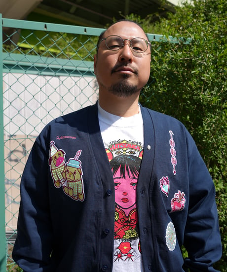 "OMAMORI" KOBUKOHA ライトカーディガン（ネイビー）
