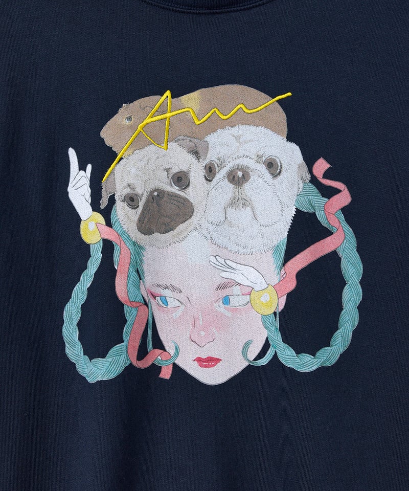 Hatsunex meets ISAMU GAKIYA フェイクレイヤードフーディー（ネイビー