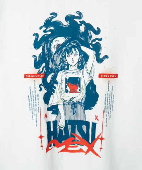 Hatsunex BEHIND YOU フットボールシャツ（オフホワイト）