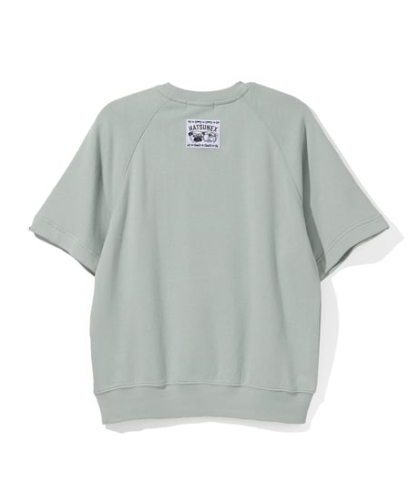 Hatsunex サガラ刺繍ライトオンススウェットTシャツ（スモーキーグリーン）