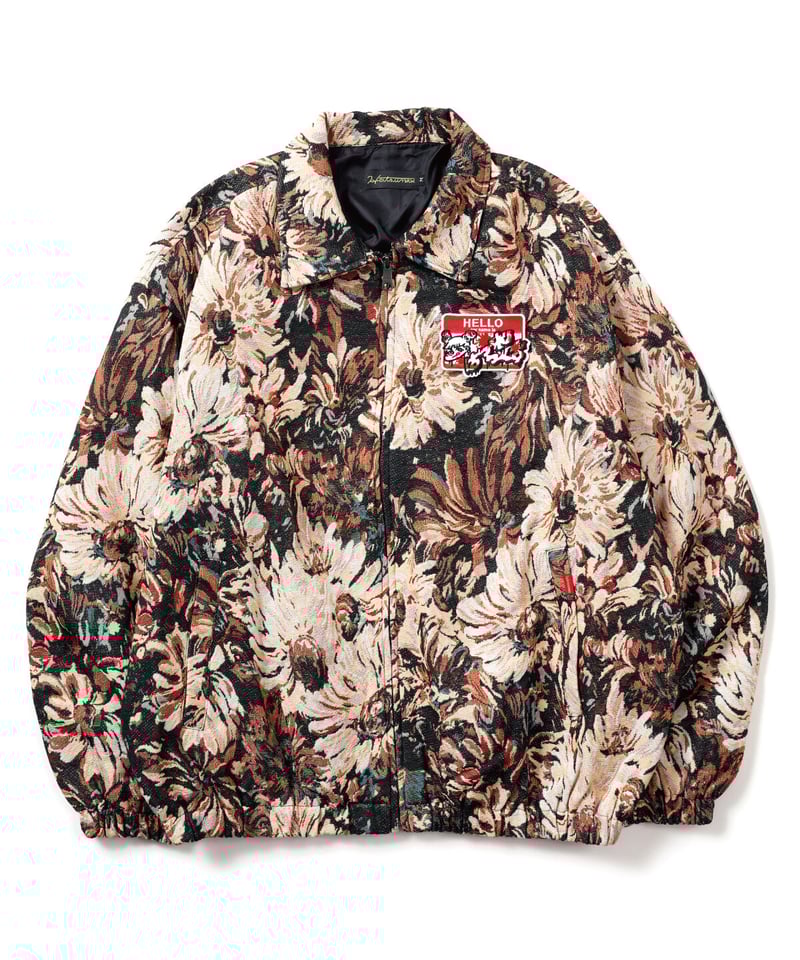 KODAK★大人気★シナリウーブンピステ♪ ヴィンテージ風ゴブラン織りビッグシルエットブルゾン【ワッペン