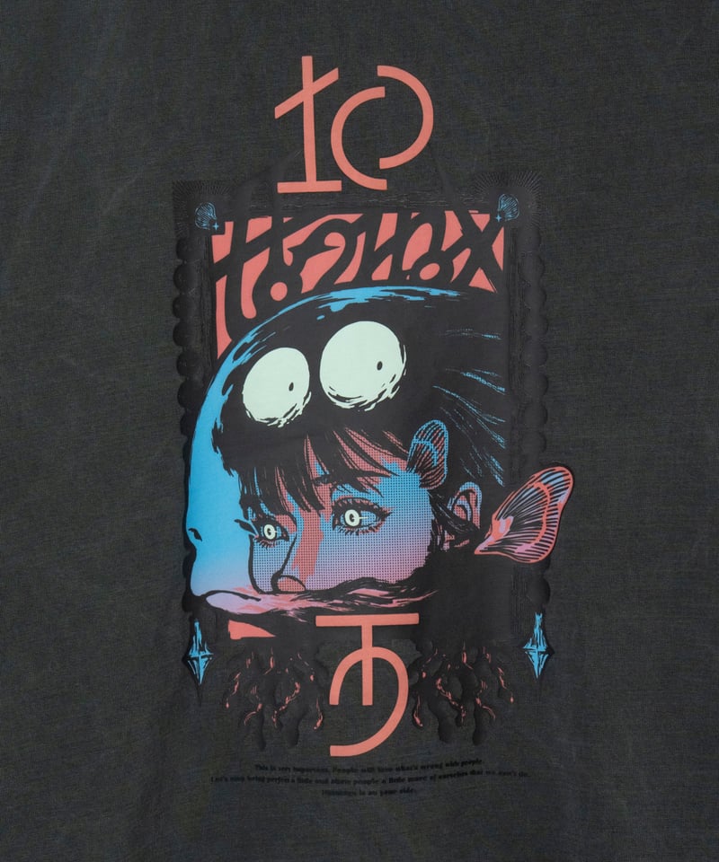 オリジナルTシャツ Hatsunex ABYSSAL ワイドシルエットTシャツ（オールドブラック