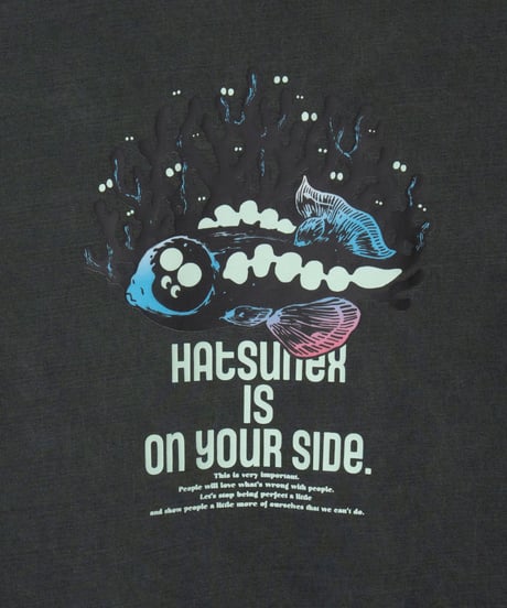 Hatsunex ABYSSAL ワイドシルエットTシャツ（オールドブラック）