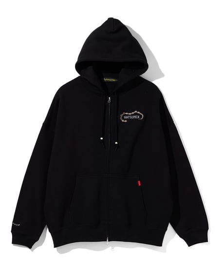 Hatsunex “MITERU” Zip upパーカー（モノクロブラック）