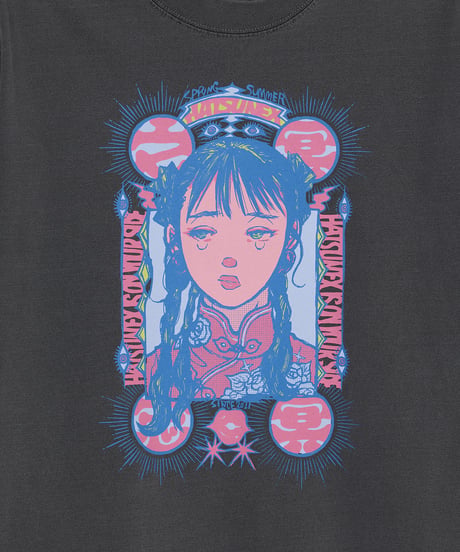 Jiangshi!? ワイドシルエットTシャツ（オールドブラック）