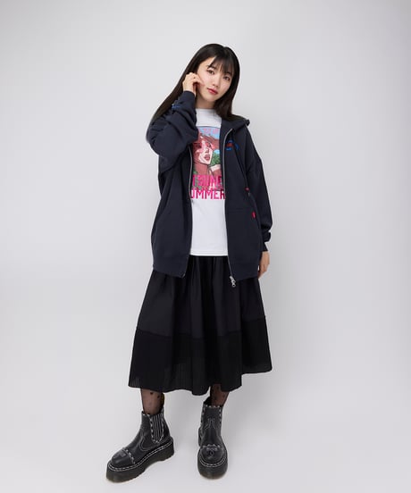 Hatsunex “MITERU” Zip upパーカー（ワインネイビー）