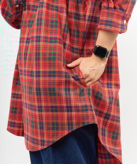 LIMITEDオーバーサイズチェックシャツ（RED×RED）