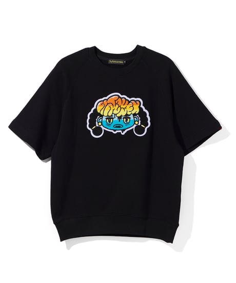 Hatsunex サガラ刺繍ライトオンススウェットTシャツ（ブラック）