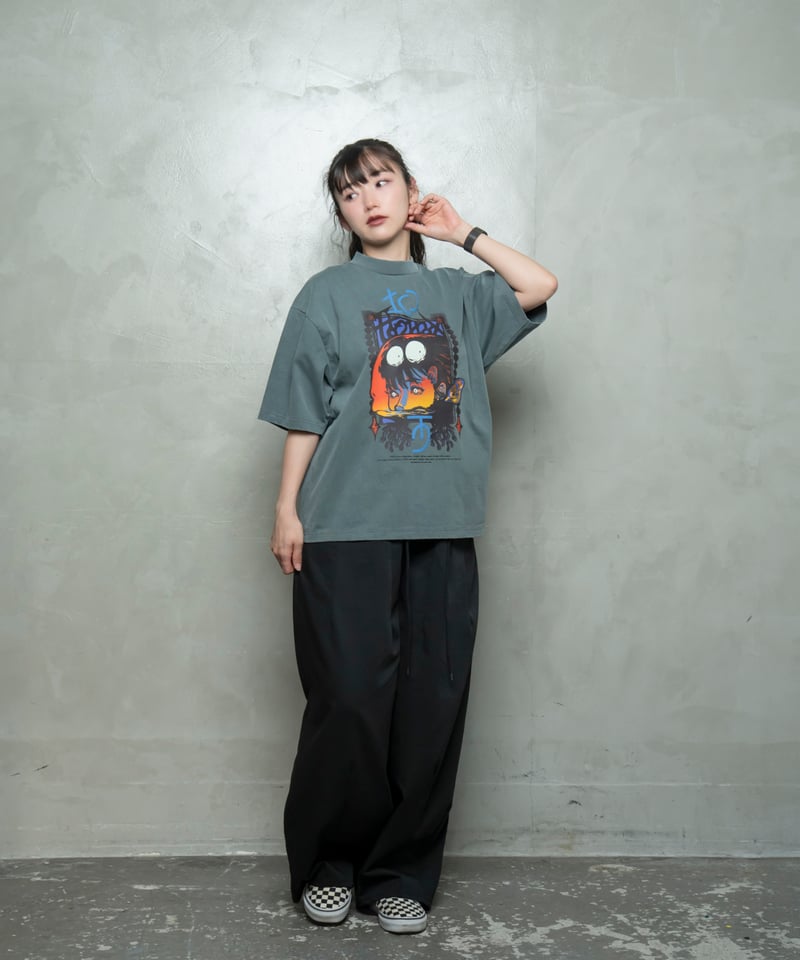 Hatsunex ABYSSAL ワイドシルエットTシャツ（ディープグリーン