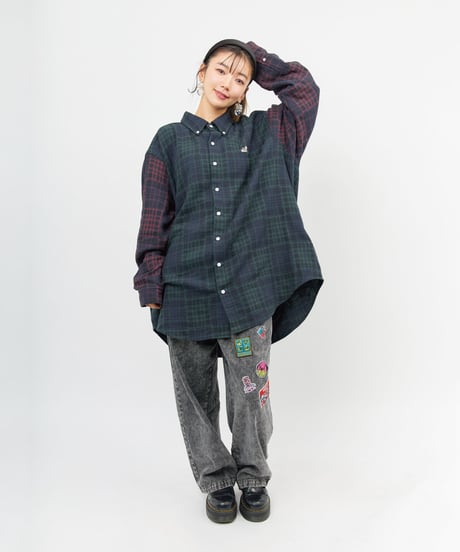 Hatsunexルーズフィットデニム（CHEMICAL BLACK）