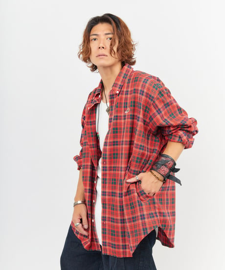 LIMITEDオーバーサイズチェックシャツ（RED×RED）