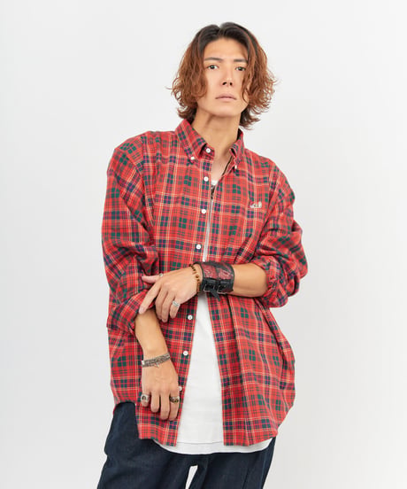 LIMITEDオーバーサイズチェックシャツ（RED×RED）