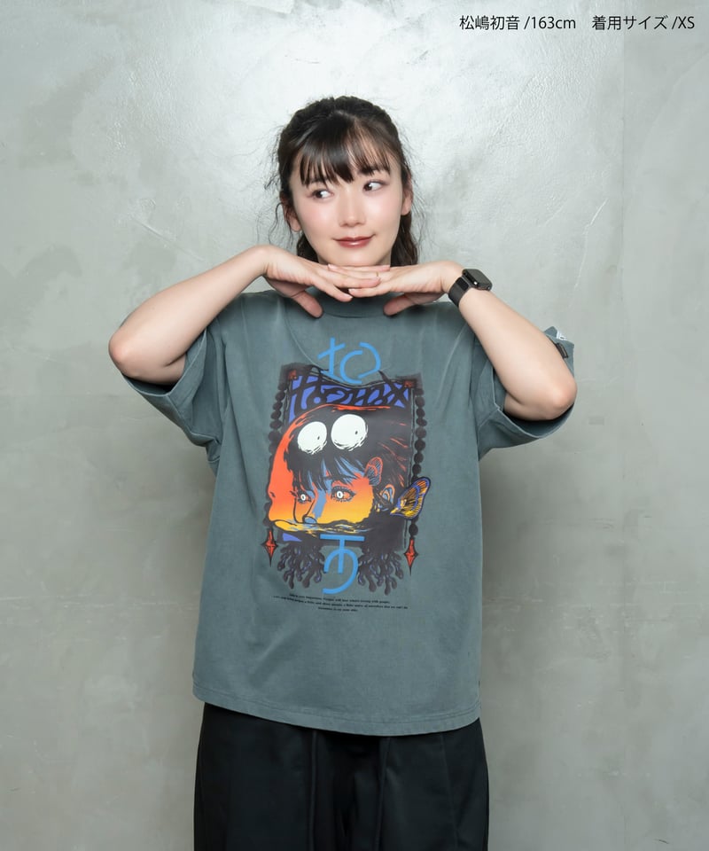 デザインシャツ Hatsunex ABYSSAL ワイドシルエットTシャツ（ディープグリーン