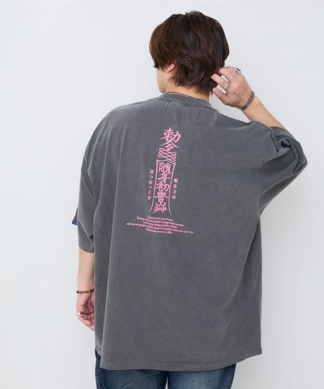 Jiangshi!? ワイドシルエットTシャツ（オールドブラック）