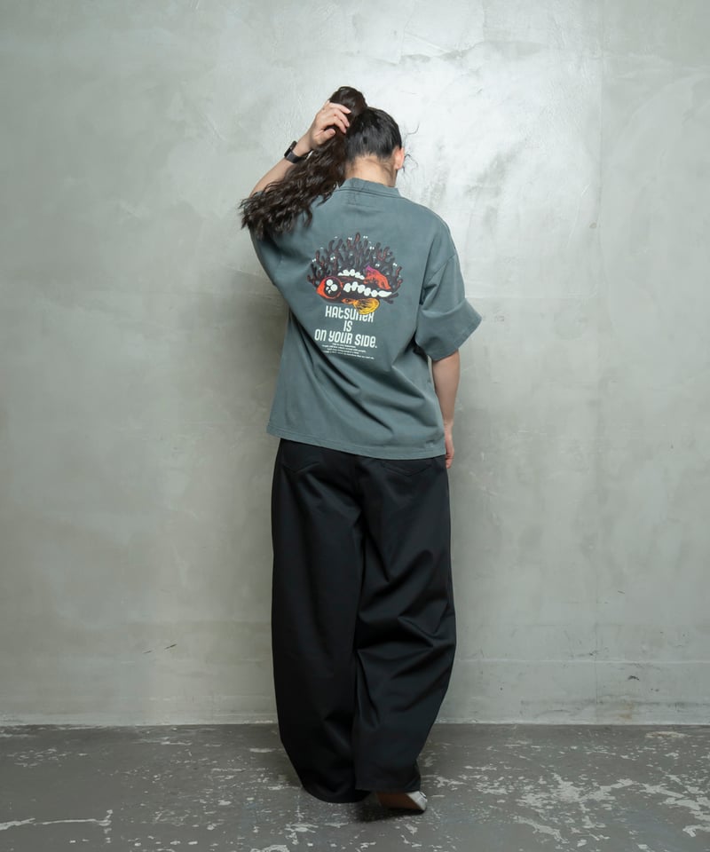 Hatsunex ABYSSAL ワイドシルエットTシャツ（ディープグリーン