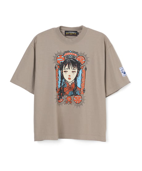 Jiangshi!? ワイドシルエットTシャツ（サンドベージュ）