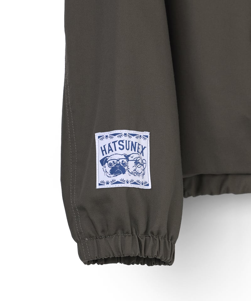 カーキ色 フルジッパー ジャケット h刺繍 カーキ色 フルジッパー ジャケット h刺繍