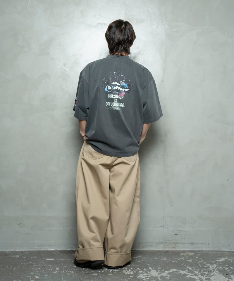 Hatsunex ABYSSAL ワイドシルエットTシャツ（オールドブラック