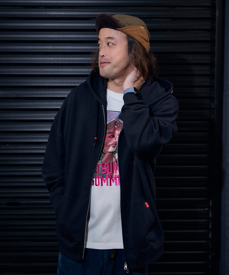 Hatsunex “MITERU” Zip upパーカー（ワインネイビー） | HATSUNE