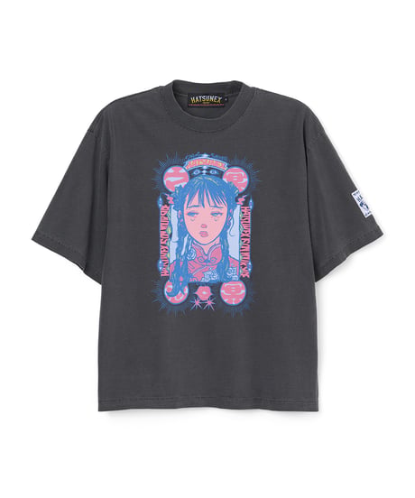 Jiangshi!? ワイドシルエットTシャツ（オールドブラック）