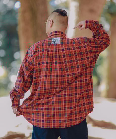 LIMITEDオーバーサイズチェックシャツ（RED×RED）