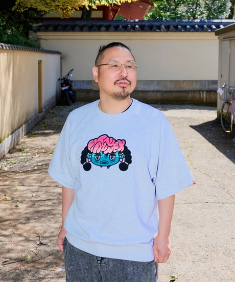 Hatsunex サガラ刺繍ライトオンススウェットTシャツ（アッシュ）