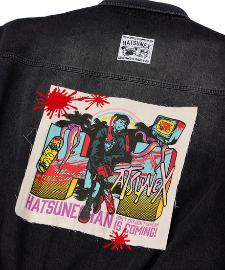Hatsunex ビッグシルエットデニムジャケット（ブラック）