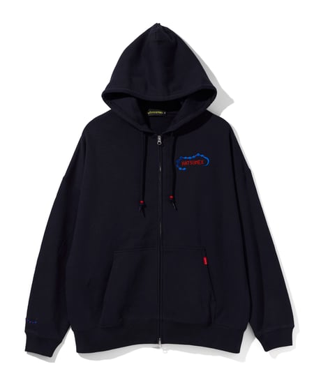 Hatsunex “MITERU” Zip upパーカー（ワインネイビー）