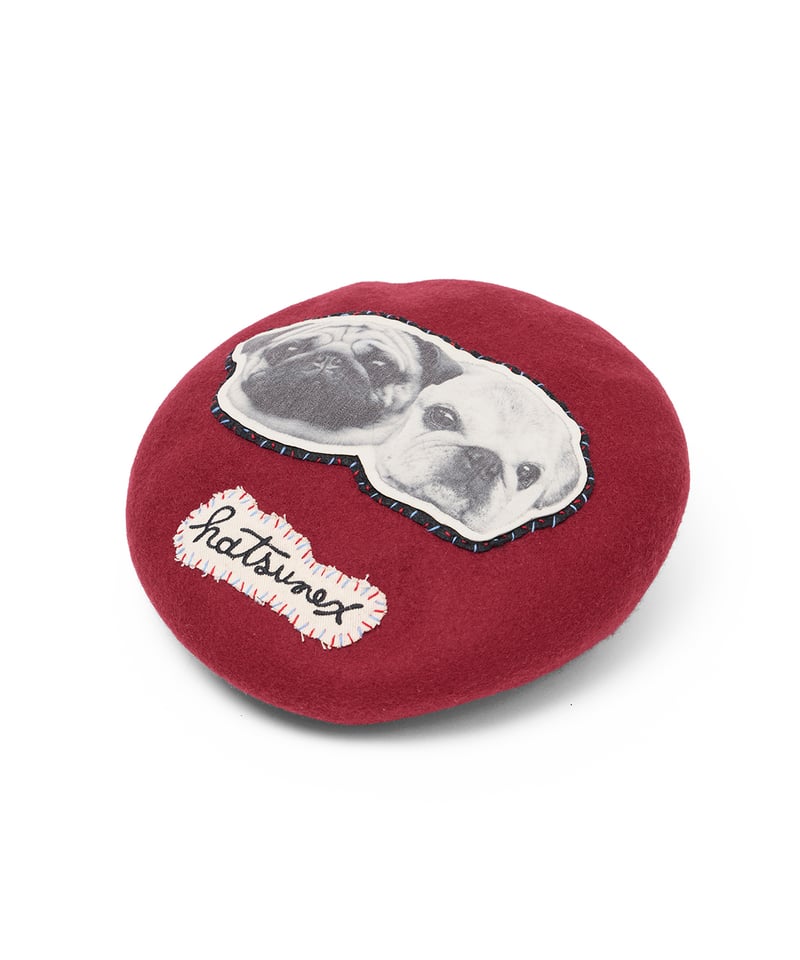 ヤメビさま専用 レース装飾のベレー帽とヘアバンドセット ハンドステッチビッグベレー（ブラック） | HATSUNEX