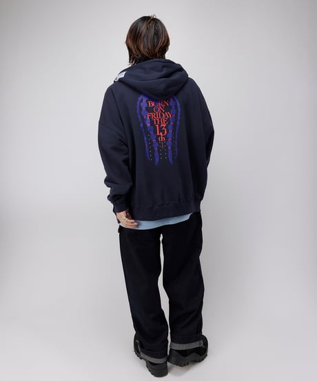 Hatsunex “MITERU” Zip upパーカー（ワインネイビー）