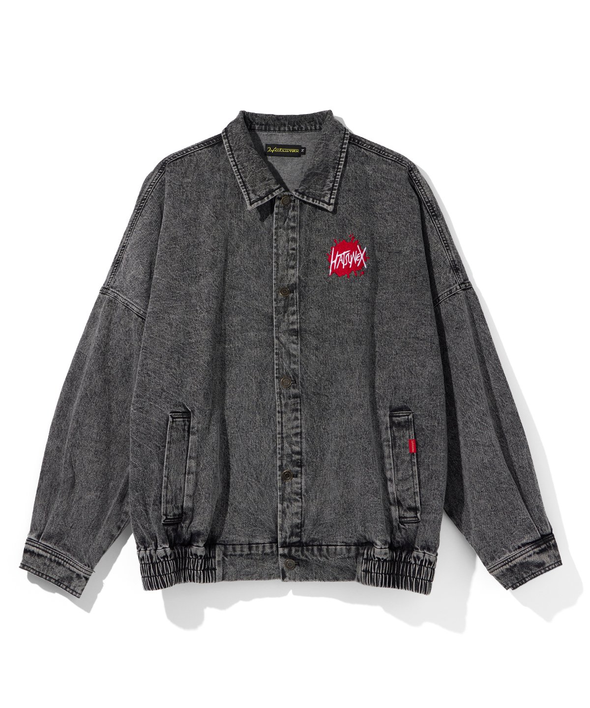 Hatsunex ビッグシルエットデニムジャケット(ケミカルブラック Hatsunex ビッグシルエットデニムジャケット(ケミカルブラック