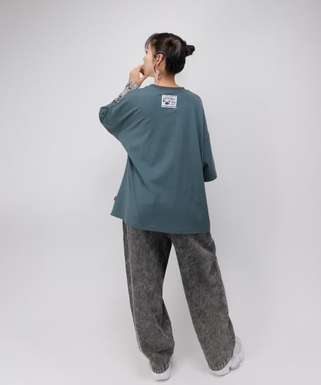 Hatsunex meets Apsu Shusei “Hatsune” フェイクレイヤードTシャツ（翠緑）