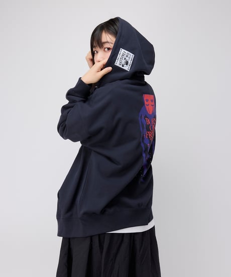 Hatsunex “MITERU” Zip upパーカー（ワインネイビー）
