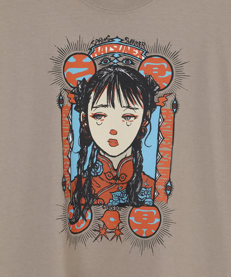 Jiangshi!? ワイドシルエットTシャツ（サンドベージュ）