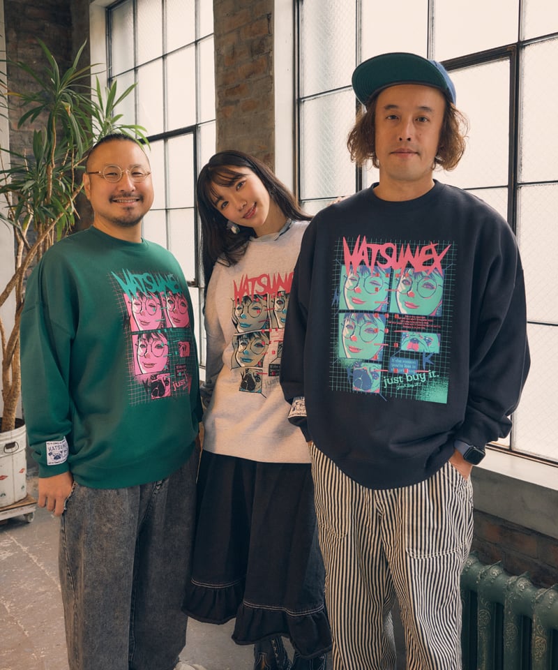 モールス”ビッグシルエット刺繍スウェット(グレイ) | HATSUNEX モールス”ビッグシルエット刺繍スウェット(グレイ) | HATSUNEX