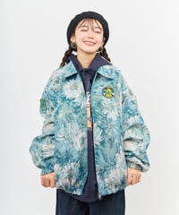 ヴィンテージ風ゴブラン織りビッグシルエットブルゾン（BLUE）