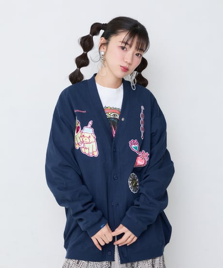 "OMAMORI" KOBUKOHA ライトカーディガン（ネイビー）