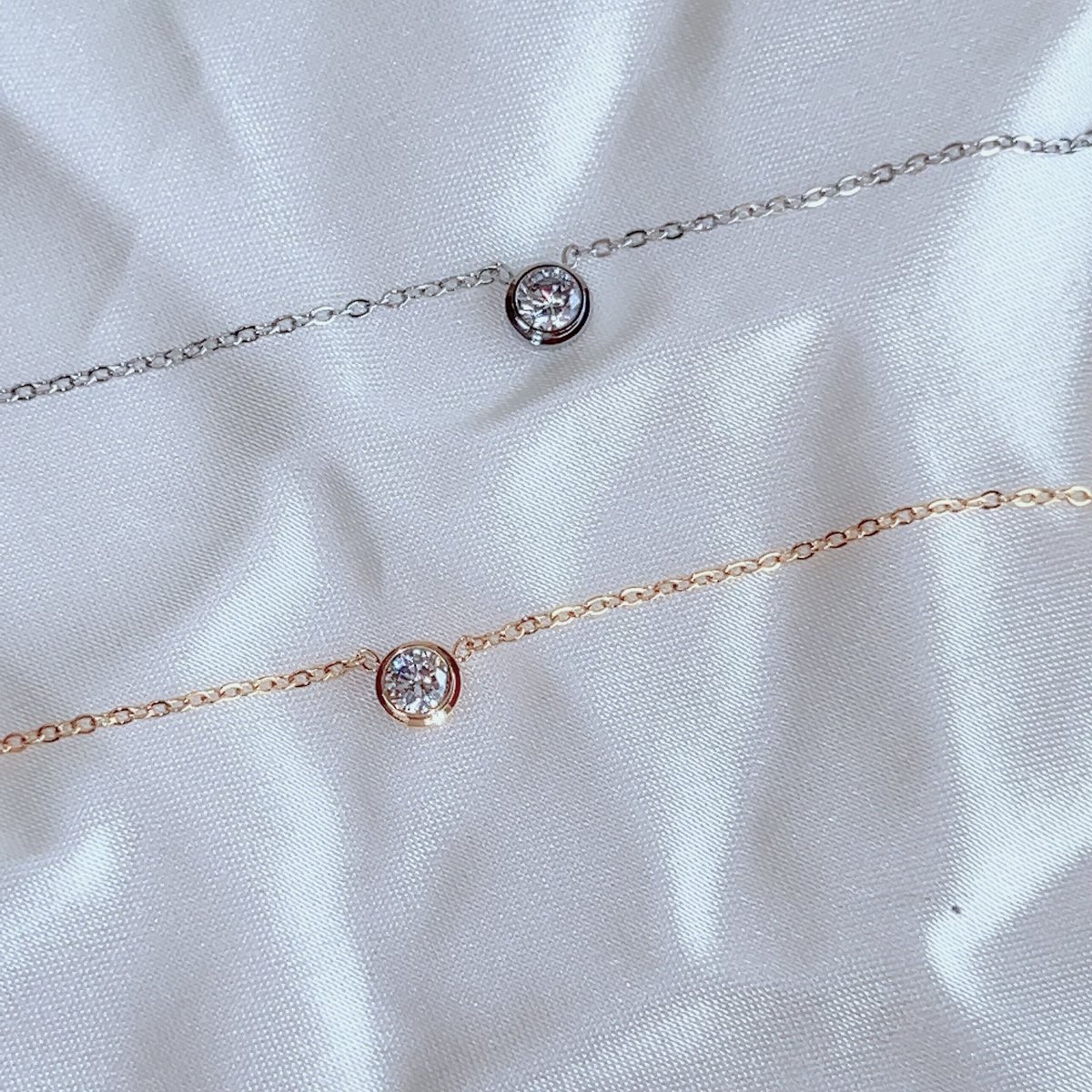 simple zirconia necklace | PILIWIME